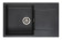 granitový dřez s odkapávačem Reginox Mini Amsterdam 760. v černé barvě0